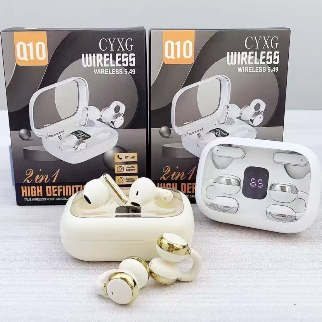 AIRPODS MODELE Q10 _ 2 PAIRES  EN UN