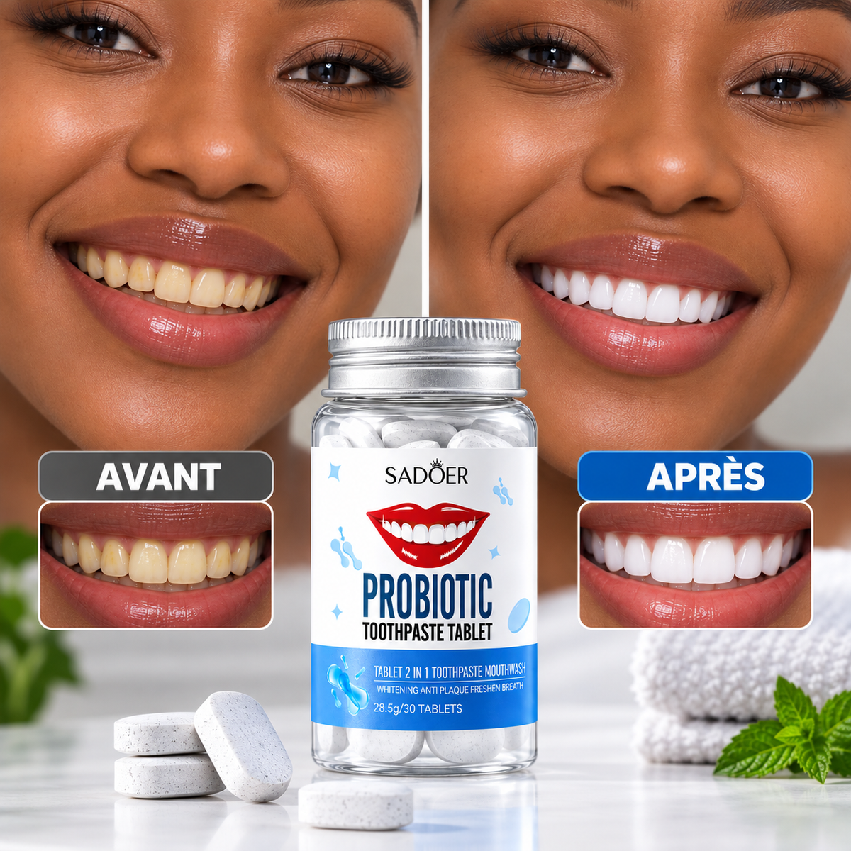 SADOER – Dentifrice en Comprimés Probiotiques